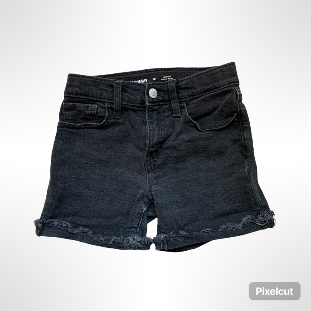 Black denim Old Navy Jean shorts, girls size 10